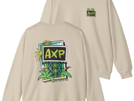 Alpha Chi Rho Graphic Crewneck Sweatshirt | Tropical Billboard For Cheap