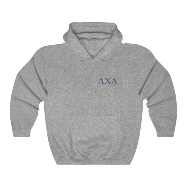 Lambda Chi Alpha Graphic Hoodie | Purple Letters LC Sale