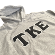 Tau Kappa Epsilon Stitched Letter Hoodie | Ash | Black with White Border Discount