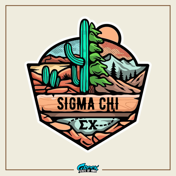 Sigma Chi Graphic Hoodie | Desert Mountains Online