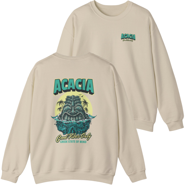 Acacia Graphic Crewneck Sweatshirt | Good Vibes Only Cheap