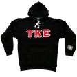 Tau Kappa Epsilon Stitched Letter Hockey Hoodie | Black | Red with White Border Online now