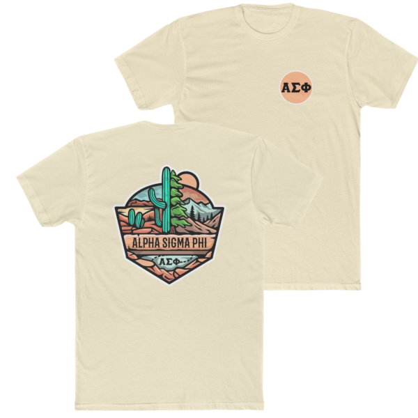 Alpha Sigma Phi Graphic T-Shirt | Desert Mountains Hot on Sale