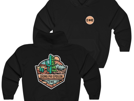 Sigma Phi Epsilon Graphic Hoodie | Desert Mountains Hot on Sale