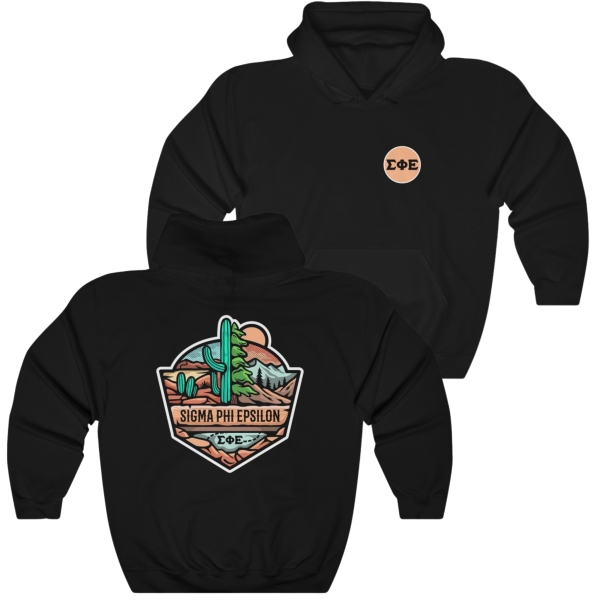 Sigma Phi Epsilon Graphic Hoodie | Desert Mountains Hot on Sale