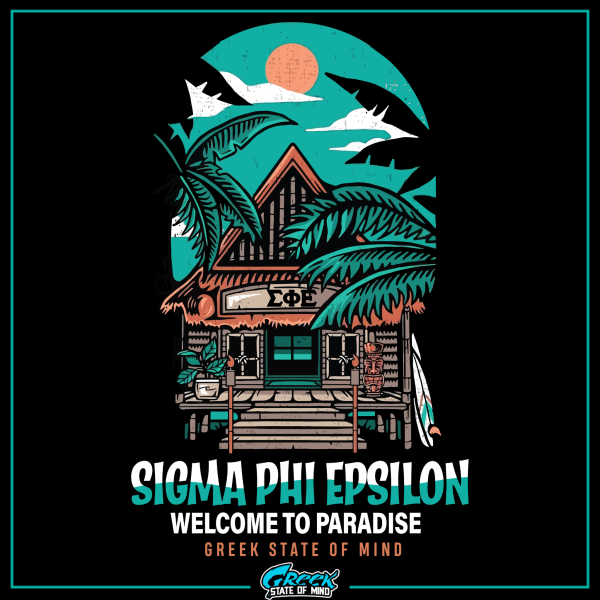 Sigma Phi Epsilon Graphic Hoodie | Welcome to Paradise Cheap