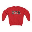 Zeta Tau Alpha Printed Letters | Sun and Moon Crewneck Online now