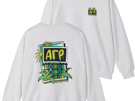 Alpha Gamma Rho Graphic Crewneck Sweatshirt | Tropical Billboard For Discount