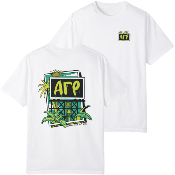 Alpha Gamma Rho Graphic T-Shirt | Tropical Billboard Hot on Sale