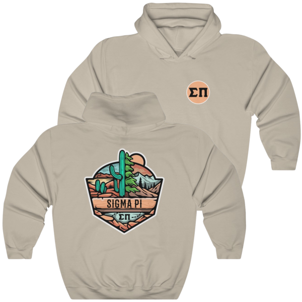 Sigma Pi Graphic Hoodie | Desert Mountains Cheap