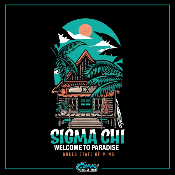 Sigma Chi Graphic Hoodie | Welcome to Paradise Cheap