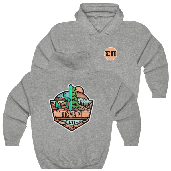 Sigma Pi Graphic Hoodie | Desert Mountains Cheap