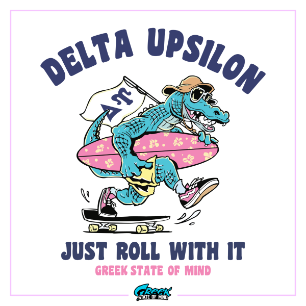 Delta Upsilon Graphic Hoodie | Alligator Skater Cheap