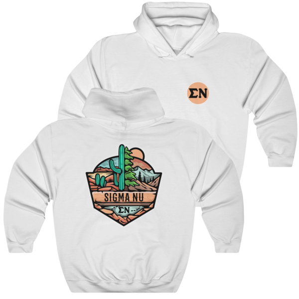 Sigma Nu Graphic Hoodie | Desert Mountains For Cheap