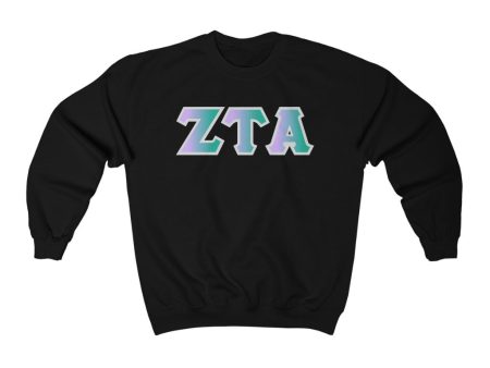 Zeta Tau Alpha Printed Letters | Antarctica Crewneck For Cheap