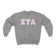 Zeta Tau Alpha Printed Letters | Pastel Tie-Dye Crewneck Discount