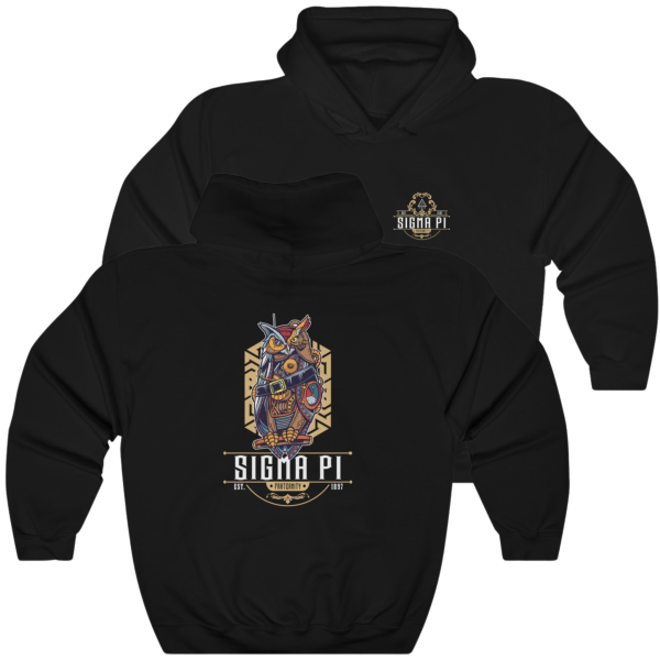 Sigma Pi Graphic Hoodie | Steampunk Owl Online now