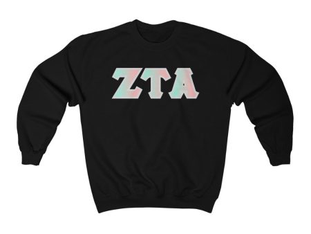 Zeta Tau Alpha Printed Letters | Dreams Crewneck Online