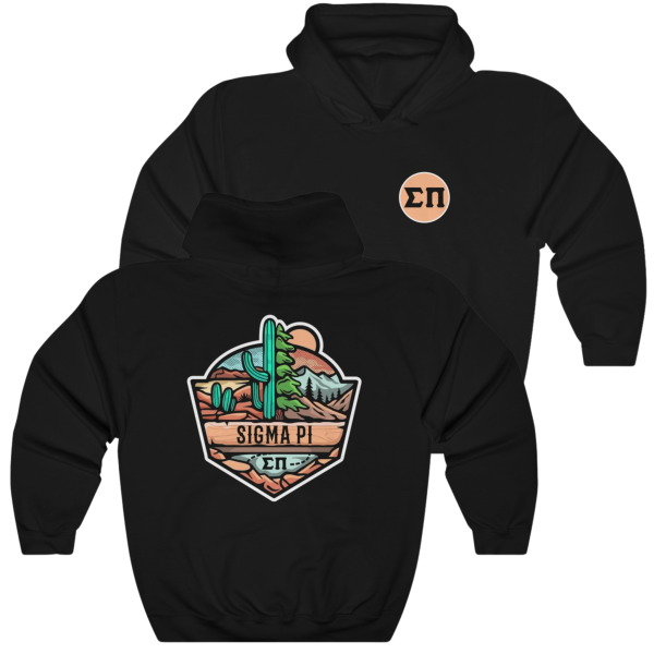 Sigma Pi Graphic Hoodie | Desert Mountains Cheap