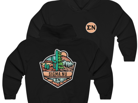 Sigma Nu Graphic Hoodie | Desert Mountains For Cheap