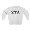 Zeta Tau Alpha Printed Letters | Sun and Moon Crewneck Online now