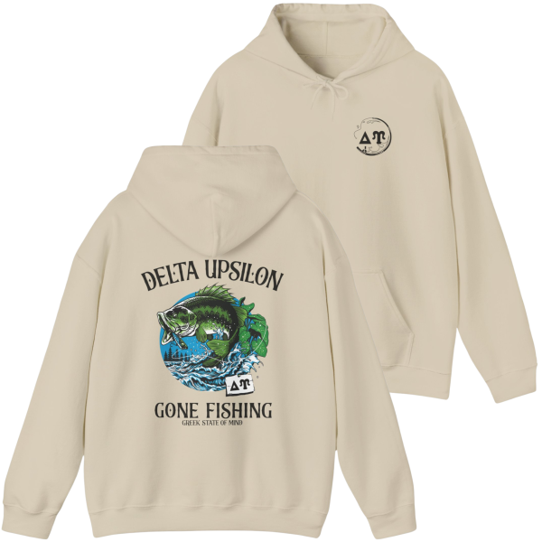 Delta Upsilon Graphic Hoodie | Gone Fishing Discount