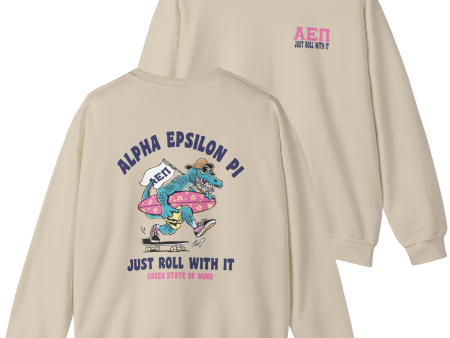 Alpha Epsilon Pi Graphic Crewneck Sweatshirt | Alligator Skater on Sale