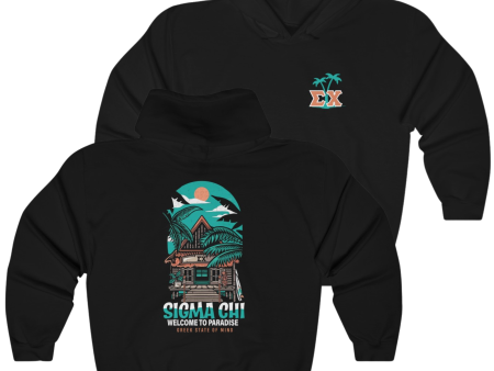 Sigma Chi Graphic Hoodie | Welcome to Paradise Cheap