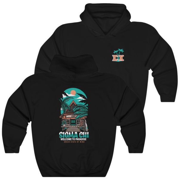 Sigma Chi Graphic Hoodie | Welcome to Paradise Cheap