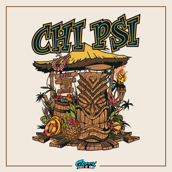 Chi Psi Graphic Hoodie | Tiki Time Supply