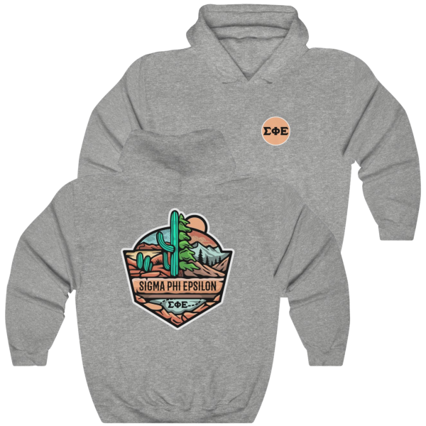 Sigma Phi Epsilon Graphic Hoodie | Desert Mountains Hot on Sale